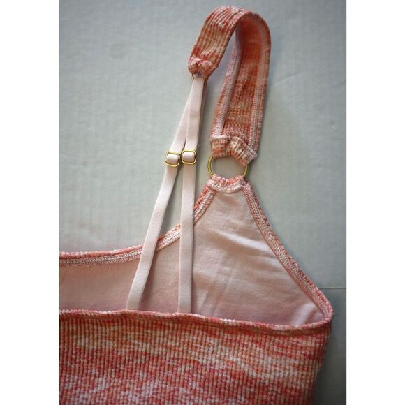 Aerie Women's Sz L Beach Peach Seamless Ring Longline Crop Top Bralette - Picture 4 of 16